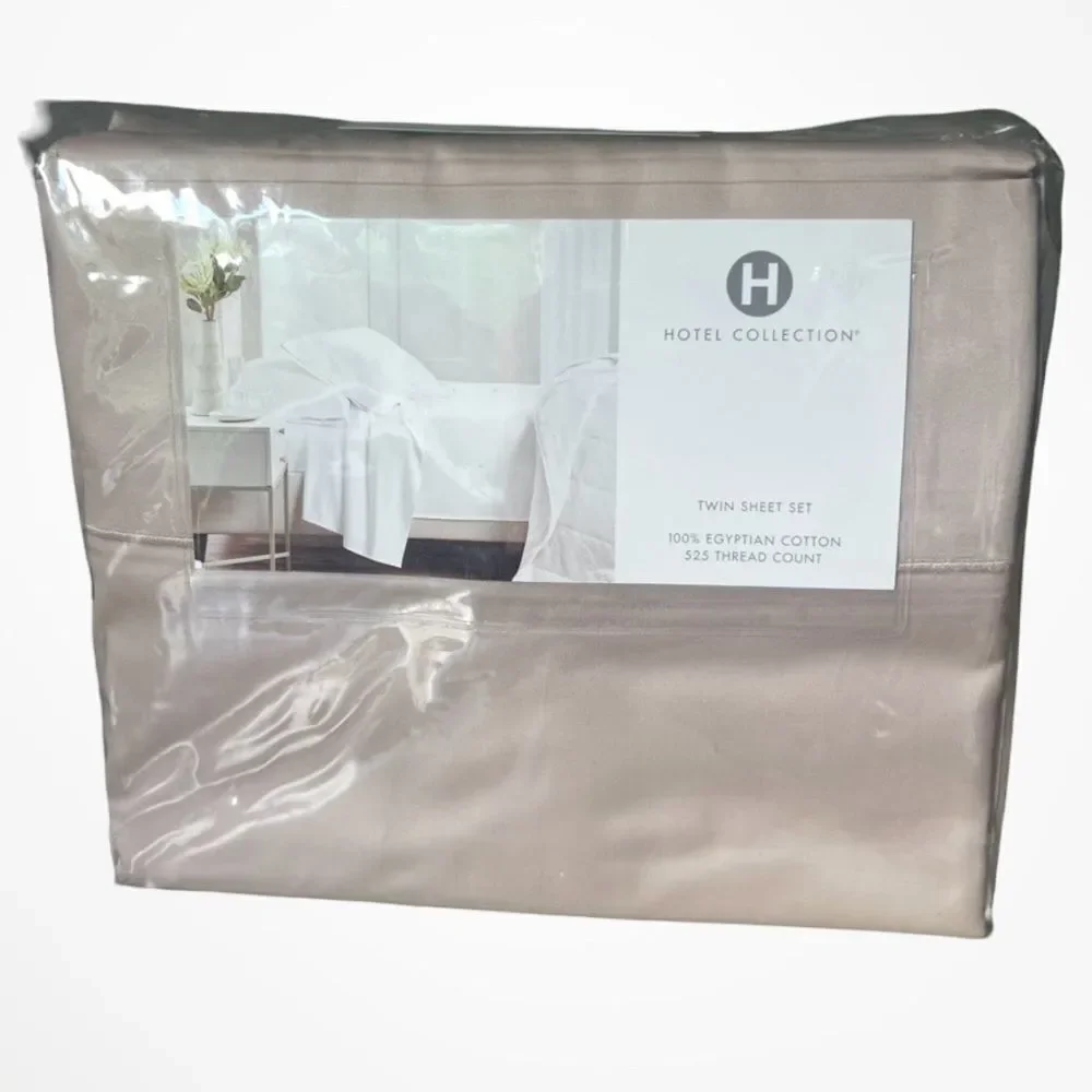 Hotel Collection 525 Thread Count Egyptian Cotton Sheet Set, Twin, Tan